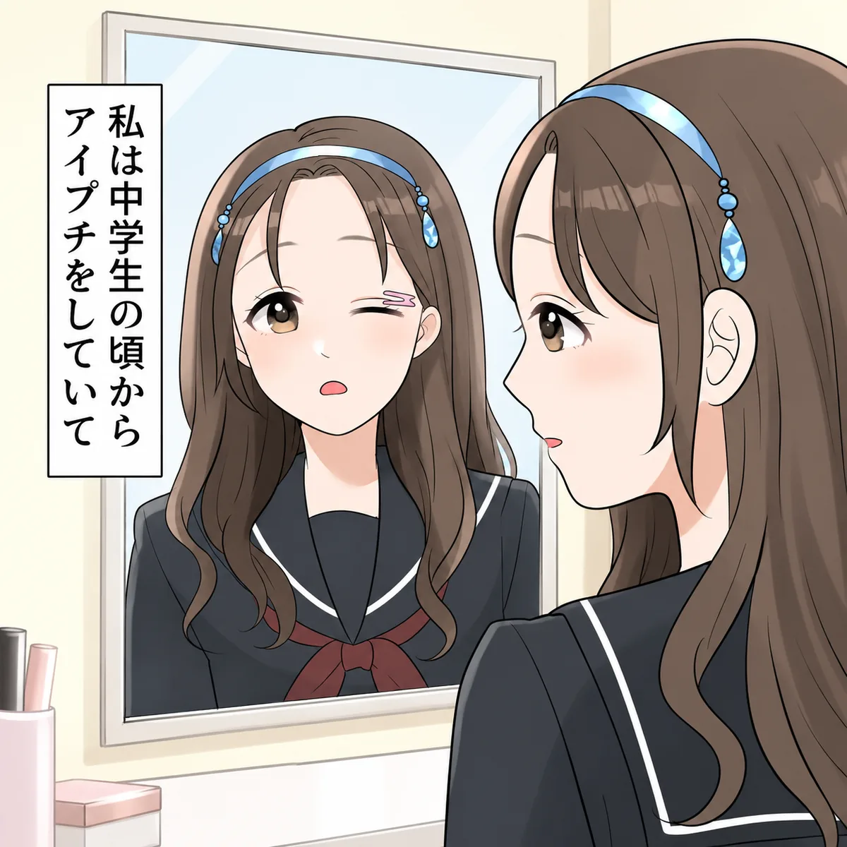私は中学生の頃からアイプチをしていて